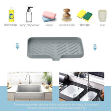 Kitchen Soap Tray,Kitchen Sink Tray Sponge Tray Kitchen Sponge Holder Self Draining Silicone Soap Holder for Bathroom