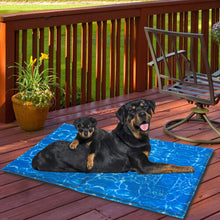 (L(90X50cm)) Dog Cooling Mat Non-Toxic Self Cool Gel Bed Pad