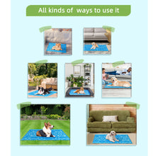 (L(90X50cm)) Dog Cooling Mat Non-Toxic Self Cool Gel Bed Pad