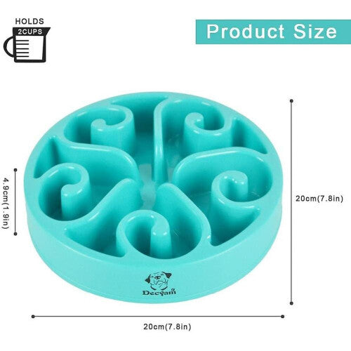 Labyrinth Shaped Non-slip Pet Food Bowl - Promotes Healthy Eating Slow Digestion