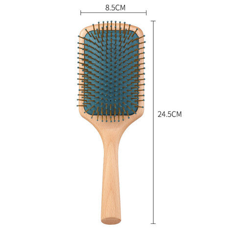 Lady Long Hair Special Massage Head Meridian Airbag Comb Large Plate Round Handle Dark Green Air Cushion