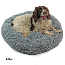 Large Dog Bed Fluffy Donut Cushion in Grey Actiaspet