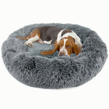 Large Dog Bed Fluffy Donut Cushion in Grey Actiaspet