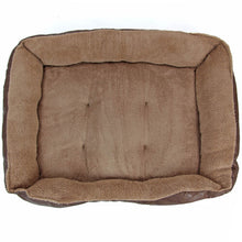 Large Dog Bed in Faux Leather Fur Fleece Easipet