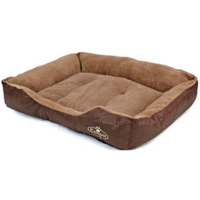 Large Dog Bed in Faux Leather Fur Fleece Easipet