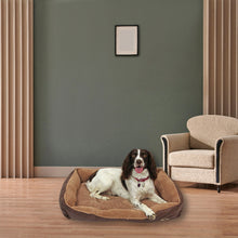 Large Dog Bed in Faux Leather Fur Fleece Easipet