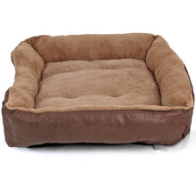 Large Dog Bed in Faux Leather Fur Fleece Easipet