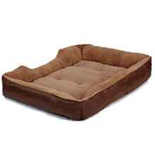 Large Dog Bed in Faux Leather Fur Fleece Easipet