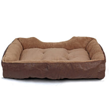 Large Dog Bed in Faux Leather Fur Fleece Easipet