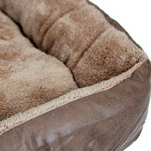 Large Dog Bed in Faux Leather Fur Fleece Easipet