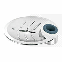 Large Round Soap Dish with Drainge Holes in Chrome (for 25mm Shower Riser Rails)