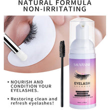 Lash Shampoo for Lash Extensions,Lashes Shampoo with Soft Brush&Mascara Wand,Eyelash Extension Cleanser