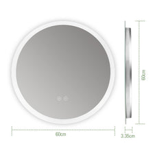 LED Bathroom Round Mirror Anti-fog Touch Warm Light