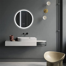 LED Bathroom Round Mirror Anti-fog Touch Warm Light