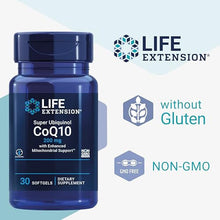 Life Extension, Super Ubiquinol, 200mg, Kaneka-Q10 with Shilajit, 30 Softgels, Lab Tested, Gluten Free, SOYA Free, Non-GMO