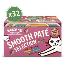 Lily's Kitchen Natural Adult Wet Smooth Paté Cat Food Trays Grain-Free Recipes Mixed Pack 32 x 85g