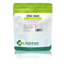 Lindens Zinc Max Tablets | 360 Pack | Provides 300% NRV dose and Fortified with Vitamin C & Copper to contribute Towards Healthy Hair, Skin, Nails,...