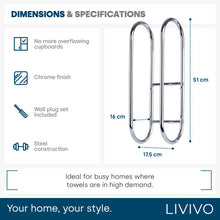 LIVIVO Wall-Mounted Chrome Towel Holder