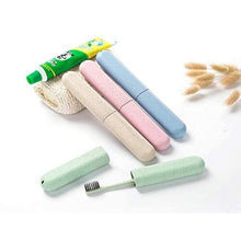 Longsing Toothbrush Case Travel Portable Toothbrush Storage Case 4 Pieces Eco-Friendly Wheat Straw Toothbrushes Cover Case for Travel Camping Sch