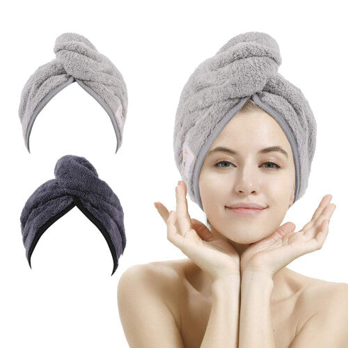 M-bestl 2 Pack Hair Drying Towels  Hair Towel Wrap  Absorbent Microfib