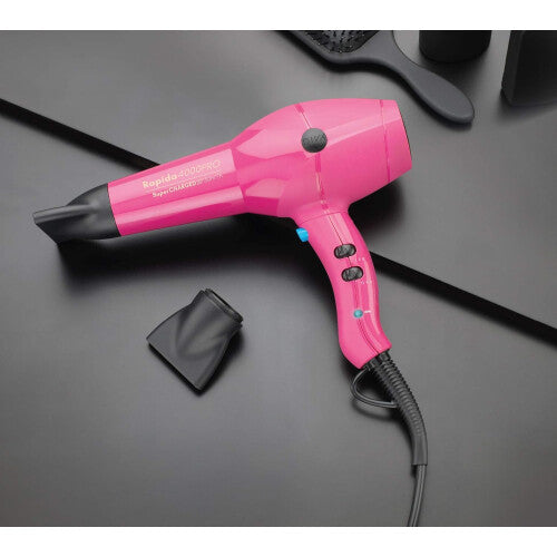 (Magenta) Hair dryer 2200 W Professional hair dryer with ionic conditioning, magenta