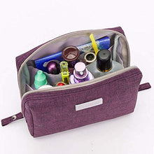 Makeup Bag, Small Travel Cosmetic Bag Nylon Waterproof Makeup Pouch for Women and Girl Organizing Cosmetic Christmas Gifts (Purple)