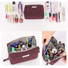 Makeup Bag, Small Travel Cosmetic Bag Nylon Waterproof Makeup Pouch for Women and Girl Organizing Cosmetic Christmas Gifts (Purple)