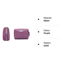 Makeup Bag, Small Travel Cosmetic Bag Nylon Waterproof Makeup Pouch for Women and Girl Organizing Cosmetic Christmas Gifts (Purple)