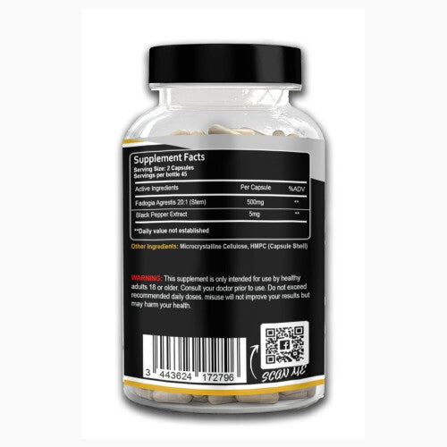 Manic Muscle Labs Fadogia Agrestis 20:1 500mg 90 Capsules