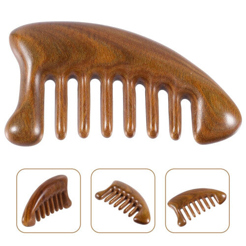 Massage Meridian Wooden Comb Anti-Static Wood Wide Tooth Hair Comb Sandalwood Head Scalp Therapy Massage Hair