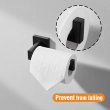 Matte Black Toilet Roll Holder Wall Mounted Premium 304 Stainless Steel Toilet Paper Holder for Bathroom Rustproof Square