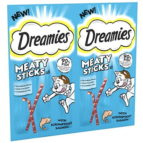 Meaty Sticks Cat Treat with Salmon, 14 x 30 g