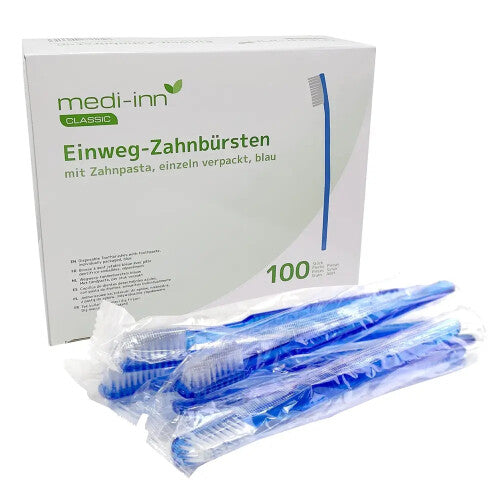 Medi-Inn Disposable Toothbrushes with Toothpaste 100pack