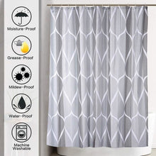 Mellifluous Waterproof Mildew Proof Polyester Shower Curtain 180*180cm with 12 Hooks (Grey) GZ8