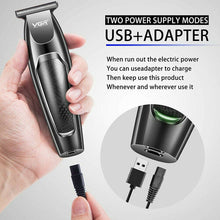 Men Hair Trimmer Clippers VGR Professional Electric Beard Trimmer Set USB Rechargeable Haircut Tool Kit