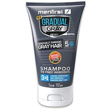 MENFIRST Gradual Gray 3-in-1 Grey Hair Reducing SHAMPOO For Men - Scalp Wash that Cleans, Darkens, Conditions, and Gradually Reduces Grey and White Ha