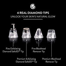 Microderm GLO MINI Diamond Microdermabrasion and Suction Tool - Best Pore Vacuum for Skin Toning - #1 Advanced Facial Treatment Machine - Promotes Col