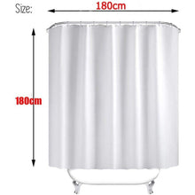 Mildew Proof Polyester Fabric Shower Curtain, Original Machine Washable Waterproof Bath Curtain, with 12 Hooks for Bathroom,180x180cm