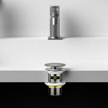 Modern Basin Bathroom Sink Chrome Tap Push Button Pop Up Waste Plug Kit Slotted