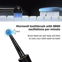 Mornwell Rotatry Electric Toothbrushes, Sonic Toothbrush with Rechargeable 4 Hours Charge Minimum 15 Days Use 3 Optional Modes 2 Replacement Head