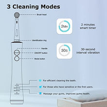 Mornwell Rotatry Electric Toothbrushes, Sonic Toothbrush with Rechargeable 4 Hours Charge Minimum 15 Days Use 3 Optional Modes 2 Replacement Head