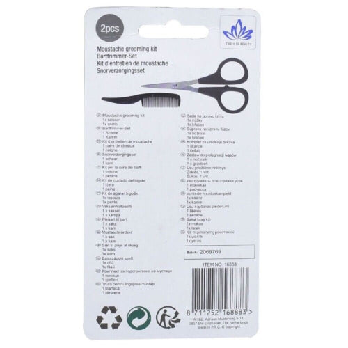 Moustache Scissors Beard Scissor Comb Facial Hair Eyebrows Grooming