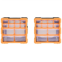 Multi-drawer Organisers with 12 Drawers 2 pcs 26.5x16x26 cm