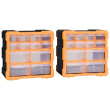 Multi-drawer Organisers with 12 Drawers 2 pcs 26.5x16x26 cm