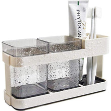 Multifunctional 4-slot toothbrush holder