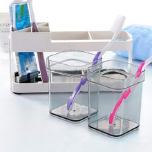 Multifunctional 4-slot toothbrush holder