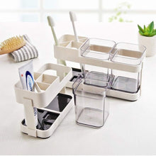 Multifunctional 4-slot toothbrush holder