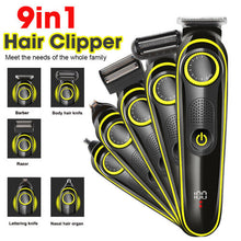 Multifunctional LCD Electric Clippers Hair Clipper Hair Trimmer Multi Gear Adjustment