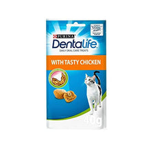 MULTIPLE Dentalife Dental Treats for Cats | Bundle of 6 | Chicken 40g x 3 and Salmon 40g x 3