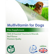 Multivitamin for Dogs, Vitamins & Minerals - 180 Tablets, UK